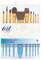PAINT BRUSHES -AC- ART SUPPLY BASICS - WATERCOLOR-NATURAL BRISTLES 10 Pcs 354839